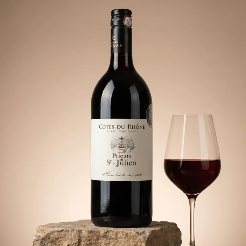 Côtes du Rhône Rouge AOC Prieurs de St-Julien 1 Liter